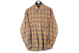 Vintage Iceberg Shirt Women's XLarge plaid pattern authentic 90s retro made in Italy luxury style blouse