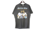 Vintage Status Quo 1991 "Rock 'Til You Drop" T-Shirt Large black big logo music 90s retro merch rock shirt