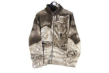 Vintage Wolf Fleece Full Zip Women's Large