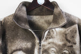 Vintage Wolf Fleece Full Zip Women's Large