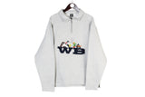 Vintage Warner Bros Looney Tunes Sweatshirt 1/4 Zip Large