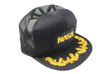 Vintage NASA Cap black trucker cap USA American Space Center gold big logo hat