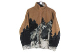 Vintage Wolf Fleece Full Zip Small