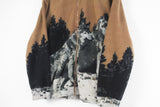 Vintage Wolf Fleece Full Zip Small