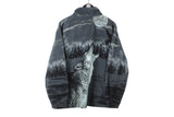 Vintage Wolf Fleece Full Zip Women’s Large