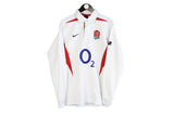 Vintage England Rugby Team Nike Long Sleeve Rugby Shirt Large
