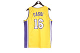 Vintage Los Angeles Lakers #16 Gasol Champion Jersey Top Medium