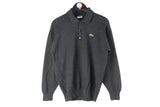 Vintage Lacoste Sweater Small gray collared wool jumper