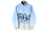 Vintage Wolf Fleece Full Zip Women's Medium