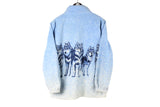 Vintage Wolf Fleece Full Zip Women's Medium