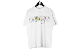 Vintage Mickey Mouse T-Shirt Medium Mikey and Goofy Disney 90s retro cotton white tee