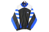 Vintage Adidas Track Jacket Large black white 90s retro small logo 3 stripes classic windbreaker
