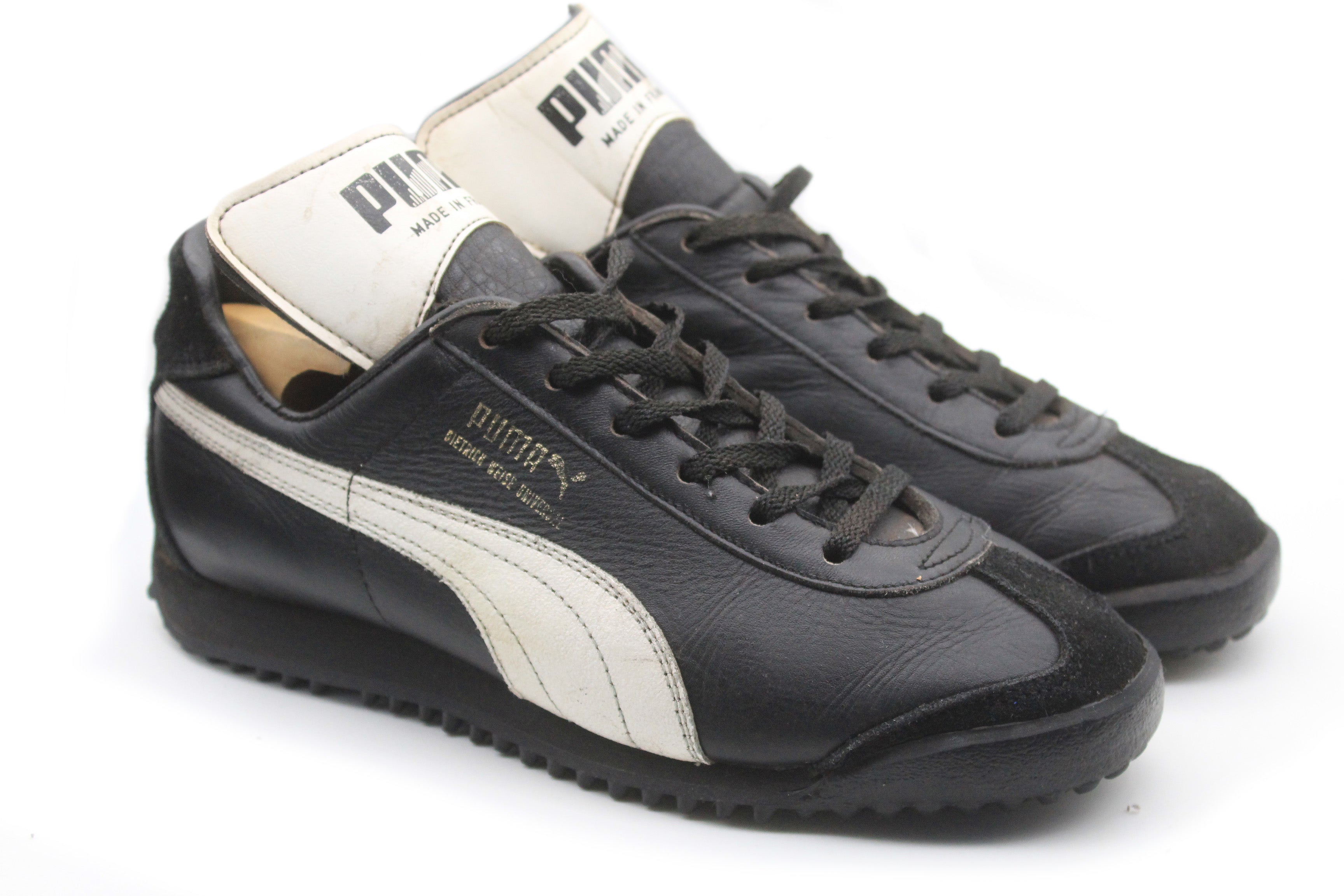 80s オリジナル PUMA DEFEATOR EX HI デカ履き Vintage Puma Dietrich Weise Universal Football Shoes Sneakers US 7