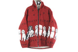 Vintage Dog Print Fleece Full Zip XLarge / XXLarge