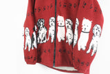 Vintage Dog Print Fleece Full Zip XLarge / XXLarge