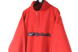 Vintage Reebok Fleece 1/4 Zip XLarge / XXLarge