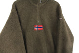 Vintage Napapijri Fleece 1/4 Zip XLarge