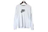 Vintage Nike Sweatshirt Large blue big logo authentic long sleeve shirt 90s 00s retro shirt