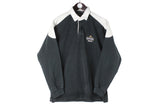 Vintage Guinness Rugby Shirt Small black collared long sleeve t-shirt polo style 90s classic irish stout beer
