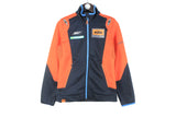 KTM Softshell Jacket Small orange blue Moto GP big logo authentic racing team full zip jacket