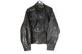 Vintage Ordonnansjacka Swedish Army Motorcycle Oljon Malung 50s Leather Jacket Large / XLarge