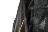 Vintage Ordonnansjacka Swedish Army Motorcycle Oljon Malung 50s Leather Jacket Large / XLarge