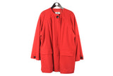 Vintage Valentino Miss V Jacket Women's XLarge red coat authentic blazer luxury made in Italy light wear 90s 80s
