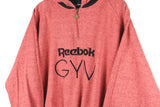 Vintage Reebok GYM Hoodie 1/4 Zip Small Oversized