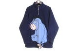 Vintage Eeyore Winnie the Pooh Fleece 1/4 Zip Women's Medium