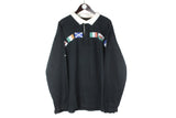 Guinness Rugby Shirt 4XLarge black rugby style collared long sleeve t-shirt polo wear