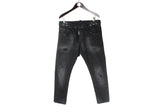 Dsquared2 Jeans 50 black denim pants authentic made in Italy streetwear trousers