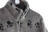 Vintage Dogs Print Fleece Full Zip Women’s Medium / Large