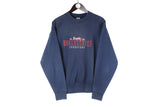 Vintage Atlanta Braves Sweatshirt Medium navy blue crewneck jumper MLB baseball 1995 Champions spellout embroidery big logo jumper 90s made in USA