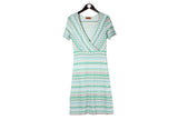 Vintage Missoni Dress Women's 40 abstract pattern green authentic 00s luxury long shirt