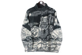 Vintage Wolf Fleece Full Zip Women's Medium / Large