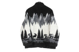 Vintage Animal Print Fleece Full Zip Medium