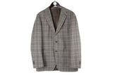 Suitsupply Blazer Large plaid pattern 2 buttons authentic luxury gray wool jacket