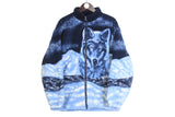 Vintage Wolf Fleece Full Zip Medium