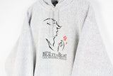 Vintage Beauty and the Beast Disney Hoodie Large