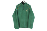 Vintage South Africa Springboks Rugby Fleece 1/4 Zip Large