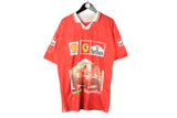 Vintage Ferrari Jersey Polo T-Shirt XXLarge