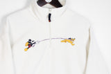 Vintage Mickey Mouse Fleece 1/4 Zip Women's Large