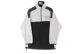 Vintage Coca-Cola Fleece 1/4 Zip Small gray black small logo 90s retro USA sweater