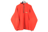 Vintage Reebok Fleece 1/4 Zip XLarge red sweater 90s small logo jumper
