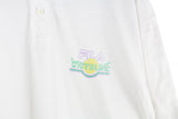 Vintage Fila White Line Polo T-Shirt Large