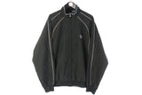 Sergio Tacchini Track Jacket XLarge black small logo 90s retro windbreaker sport style jacket