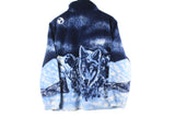 Vintage Wolf Fleece Full Zip Women's Medium
