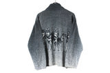 Vintage Wolf Fleece Full Zip Women's Large