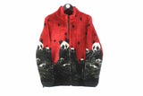 Vintage Panda Fleece Full Zip Women's Large
