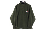 Vintage Tommy Hilfiger Fleece 1/4 Zip Women's Medium Oversized